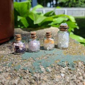 Crystal wish bottle 4 piece set